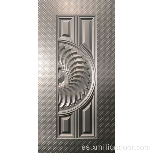 Piel de puerta de metal de diseño elegante